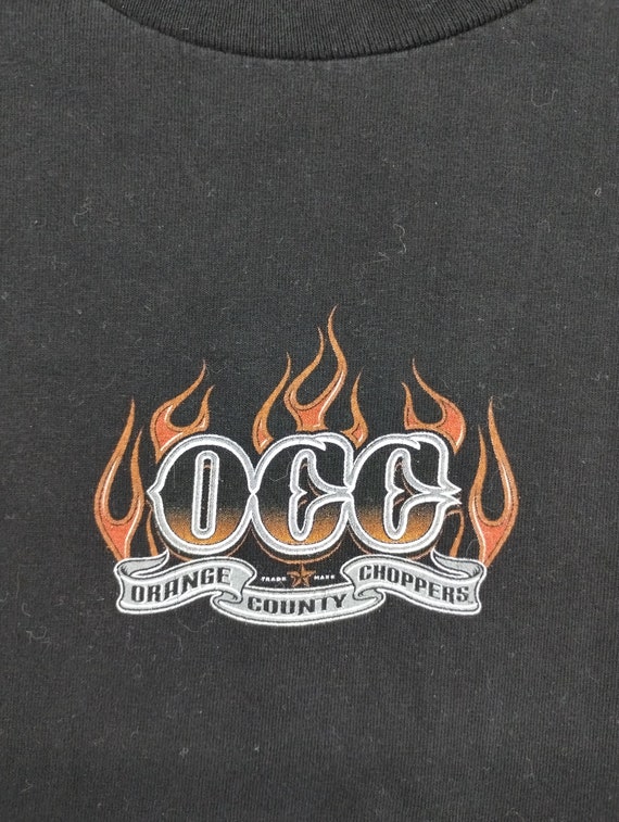 M 90s Orange County Choppers OCC Flame Logo Motor… - image 6