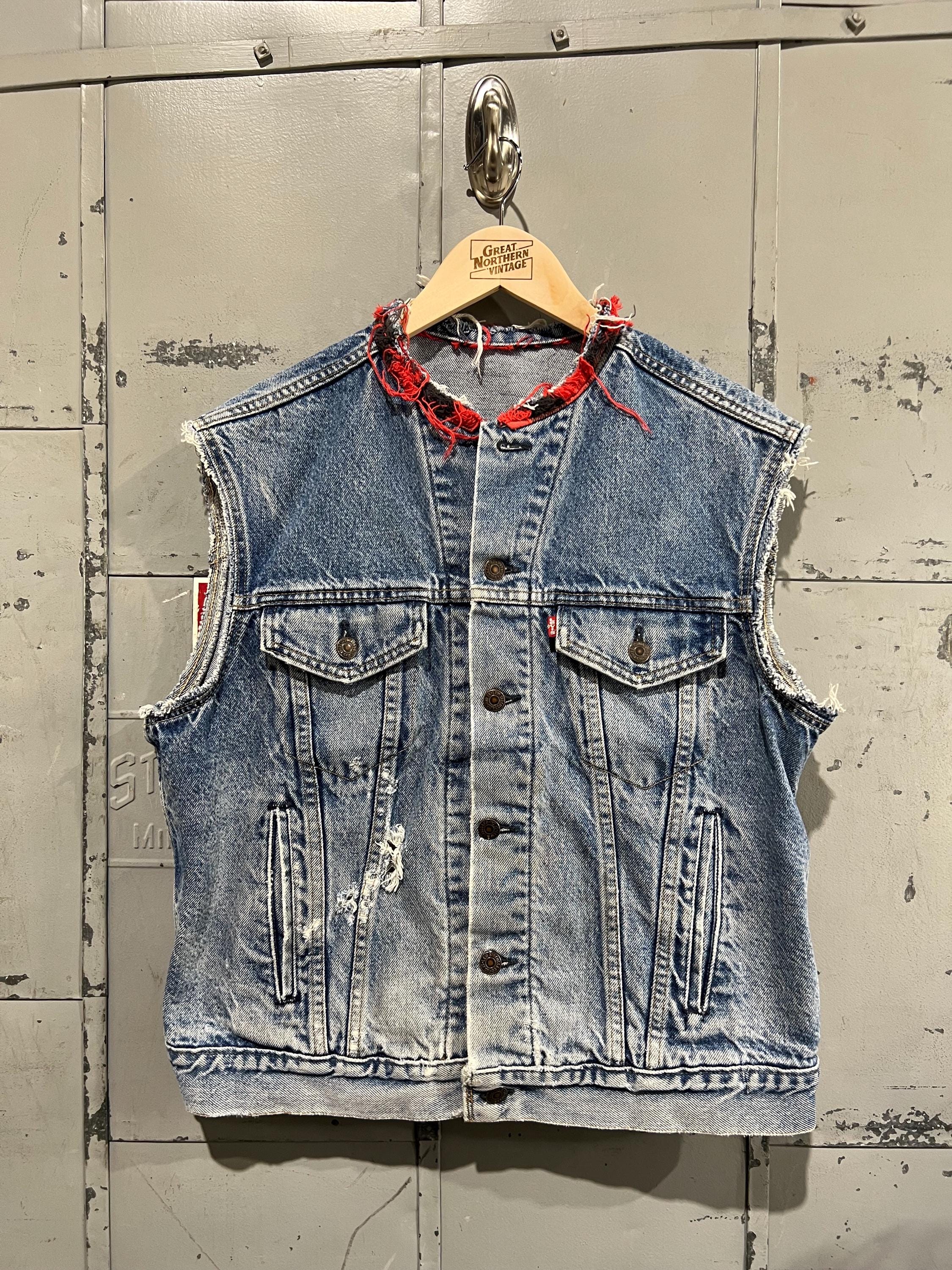 Levi's sleeveless denim jacket mens hotsell