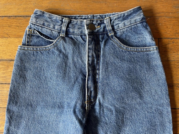 90s Guess Jeans Juniors Tapered Denim Ankle-Zip P… - image 3