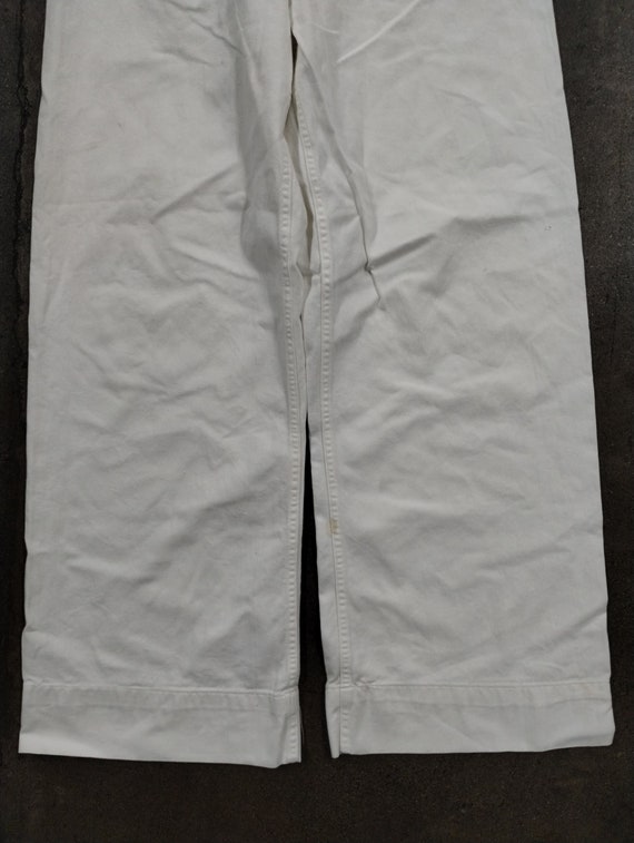 30 x 29 50s US Navy White Cotton Sailor's Pants B… - image 4