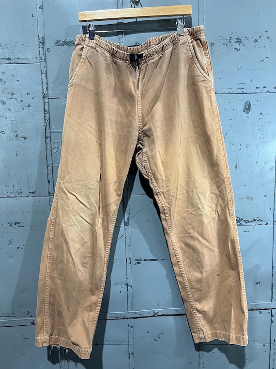 Gramicci, XL 90s peach orange Gramicci g series pants belted rock climbing hiking outdoors granola tech baggy