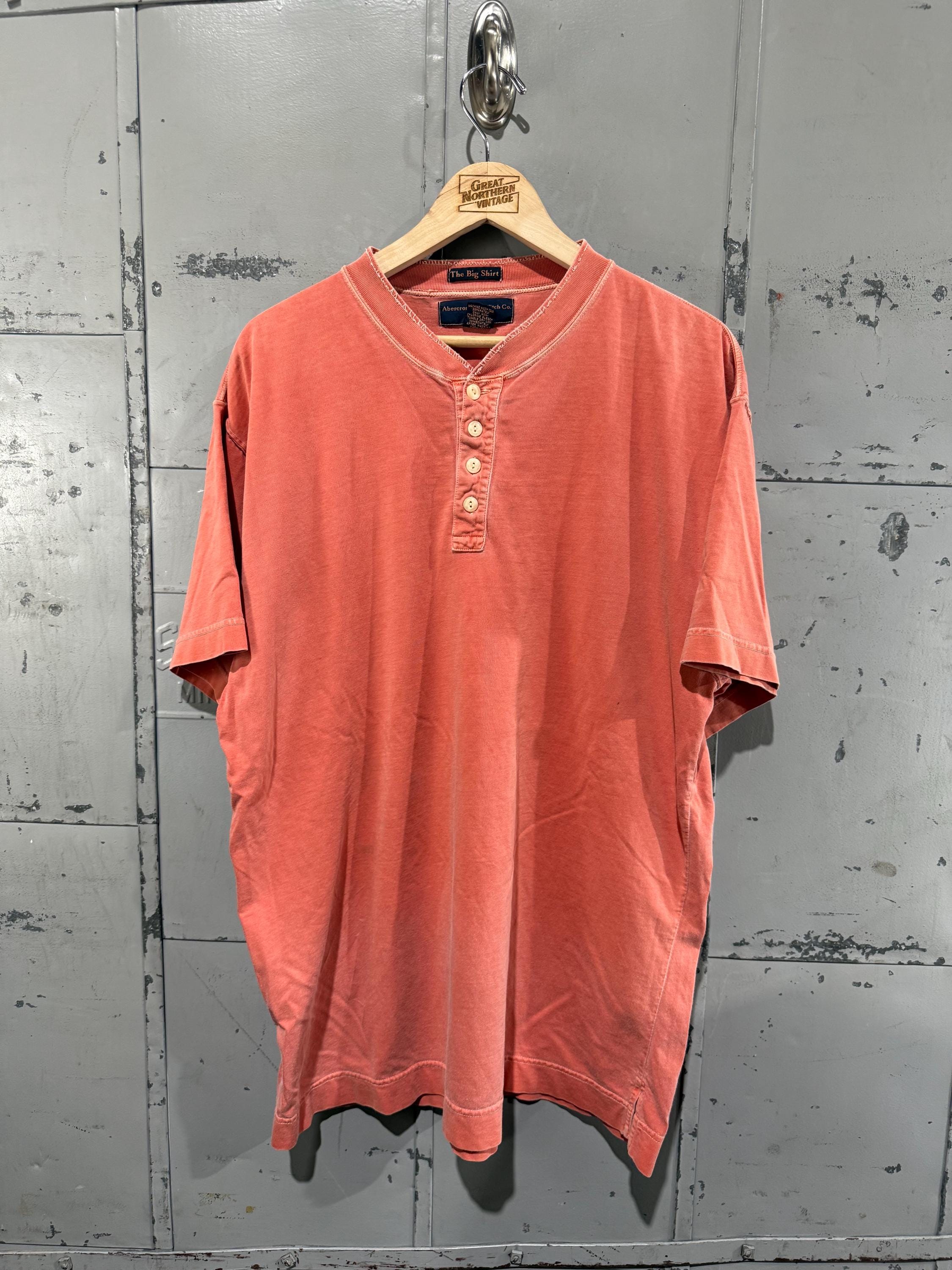 トップス vintage Abercrombie&Fitch Henry top Vintage Abercrombie & Fitch Button up Shirt Henley Retro 90s Men's