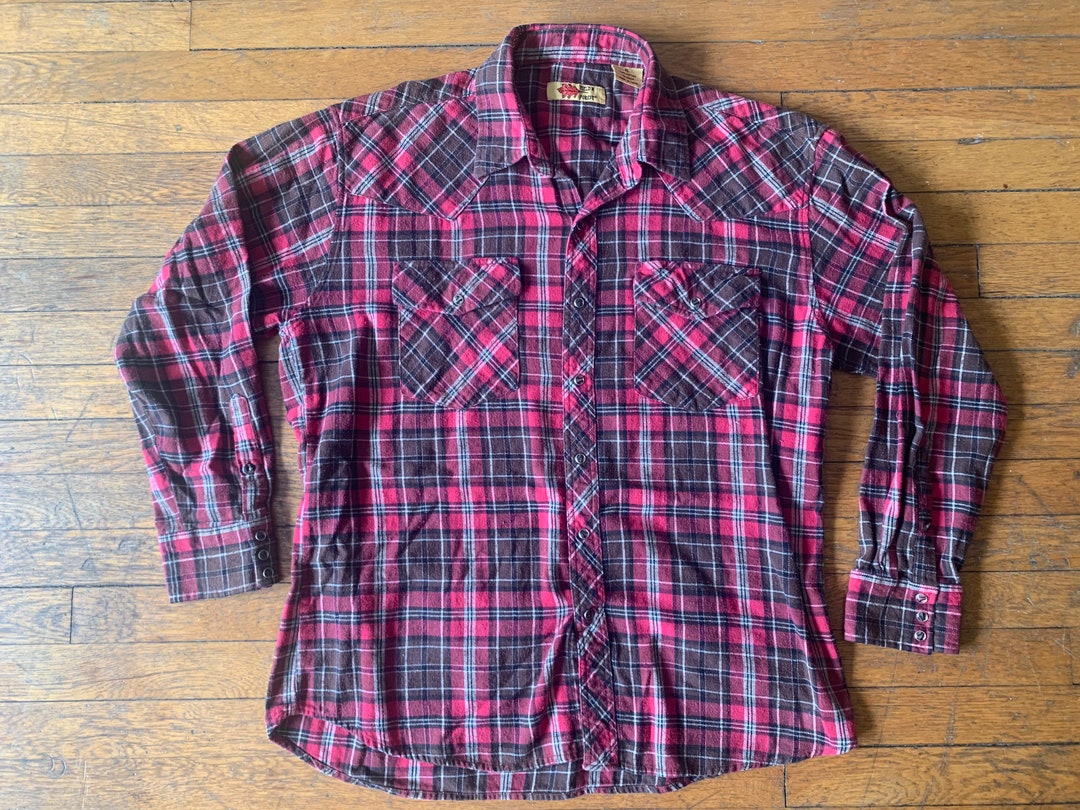 XL 90s Field N Forest Red Plaid Flannel Collared Buttondown Shirt Etsy