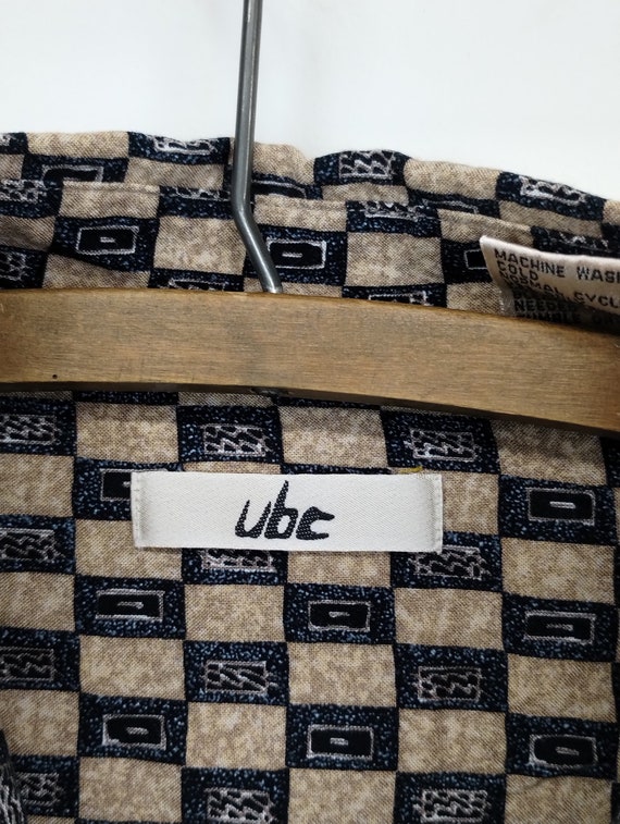 M 90’s UBC Rayon Pattern Shirt Medium 1990s 1980s… - image 2