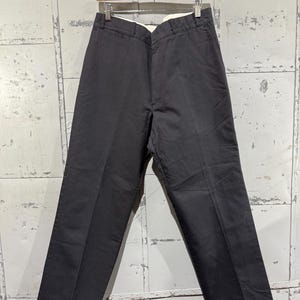 Vintage 1970s Sears Roebuck Black Pants Chinos  Retro Workwear Style 34x29