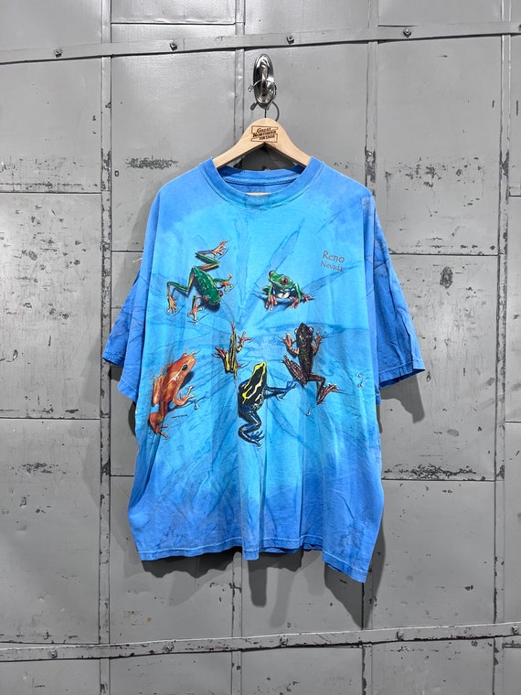 Size xxl  1990s tie dye frog shirt Reno Nevada  g… - image 1