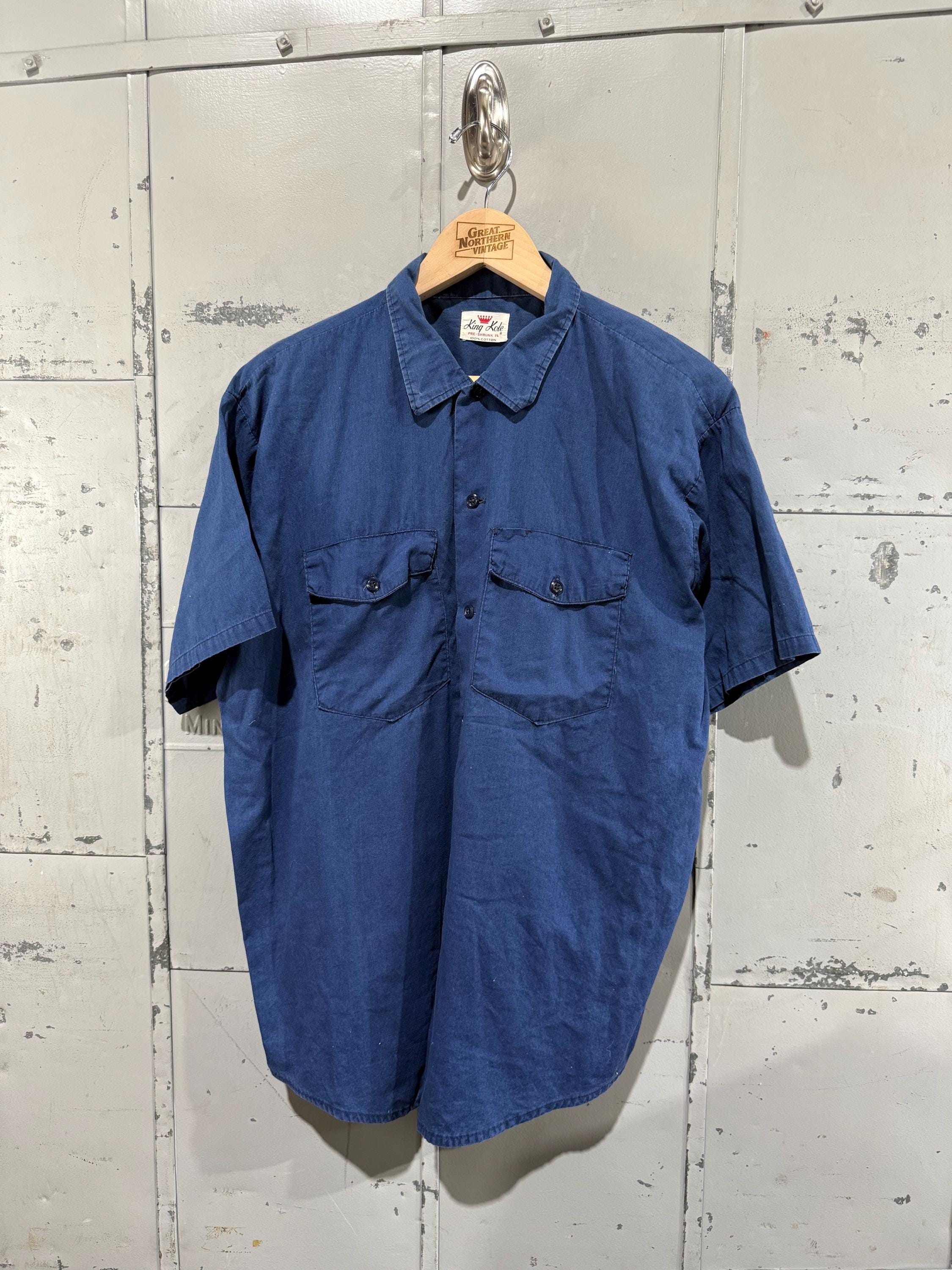 50s king kole black chambray shirt usa 50s king kole black