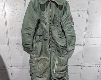 True Vintage Americana 50s Military US Air Force Flight Jumpsuit, Medium-Long