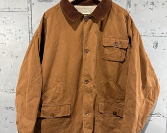 Large / XL 40s Remington Dri-dux Hunting Jacket / Brown Canvas