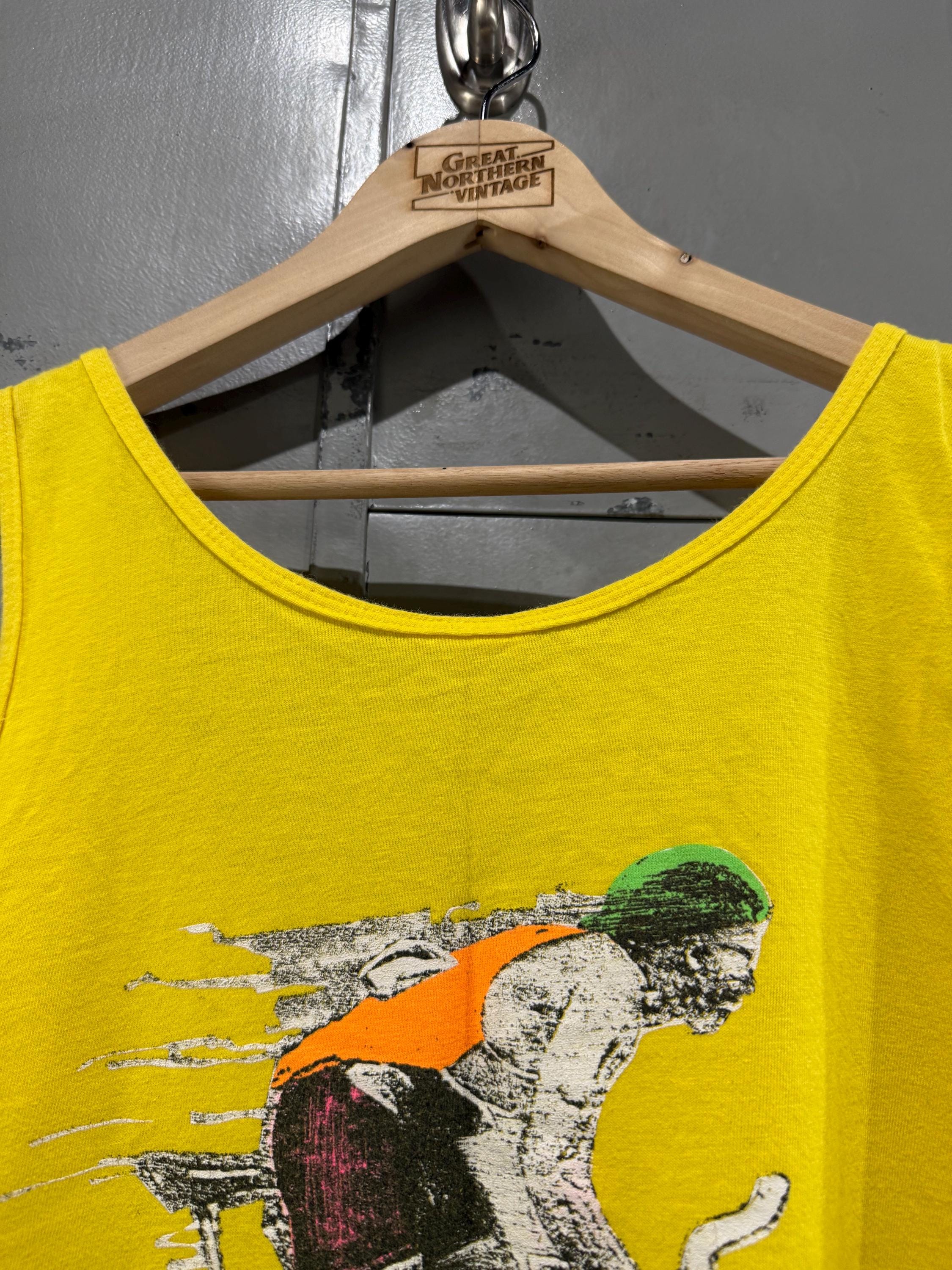 Vintage Hobie Brand Surf Company Surfing 1980s Graphic Tank Top T 