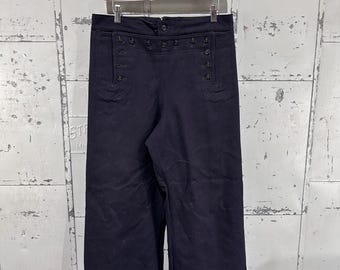 Vintage 1940's 40's US Navy Uniform Pants Dark Blue Wool - Etsy
