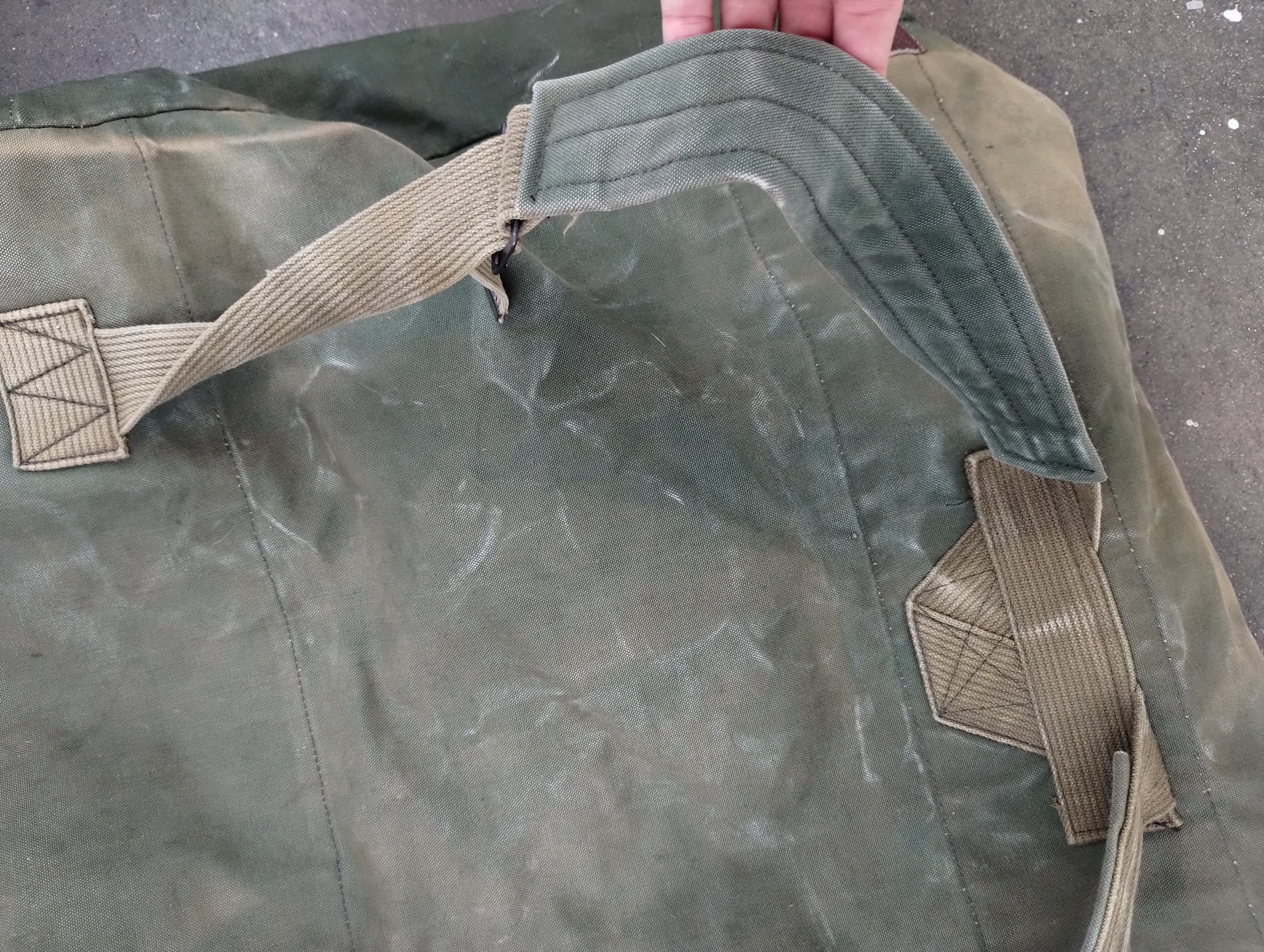 WW2 US Army Military Leather Accent Big Backpack Bag WWII
