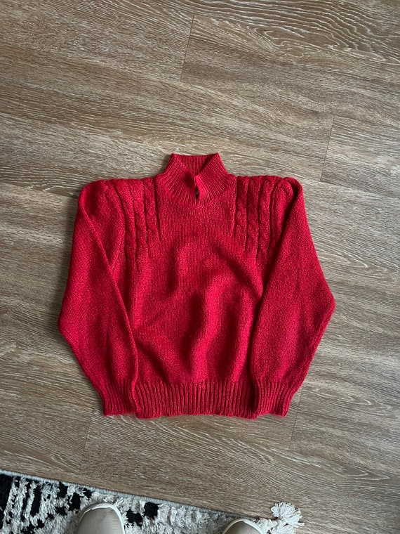90’s TOI Knitted Red Pullover Sweater Cute