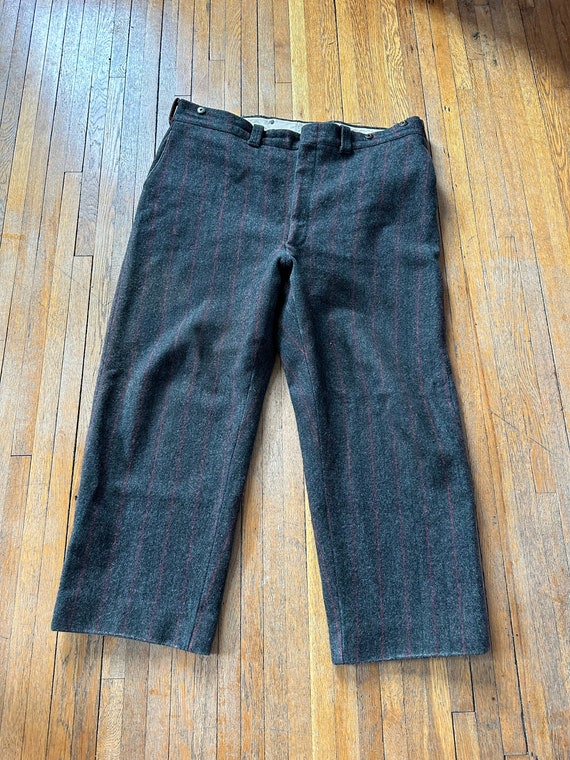 1970s wool plaid suspender Gem