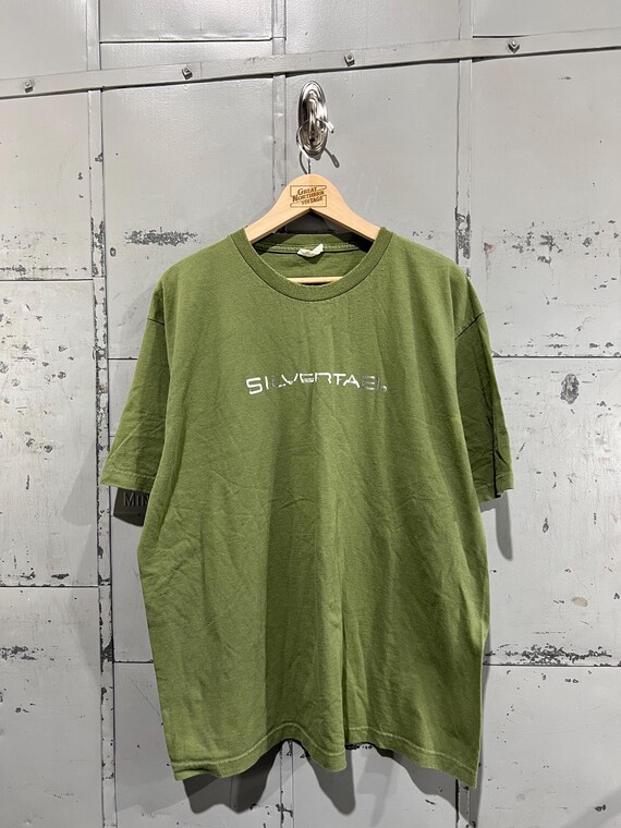 Vintage Green Silvertab Tshirt Levi's Silver Metallic Logo Green