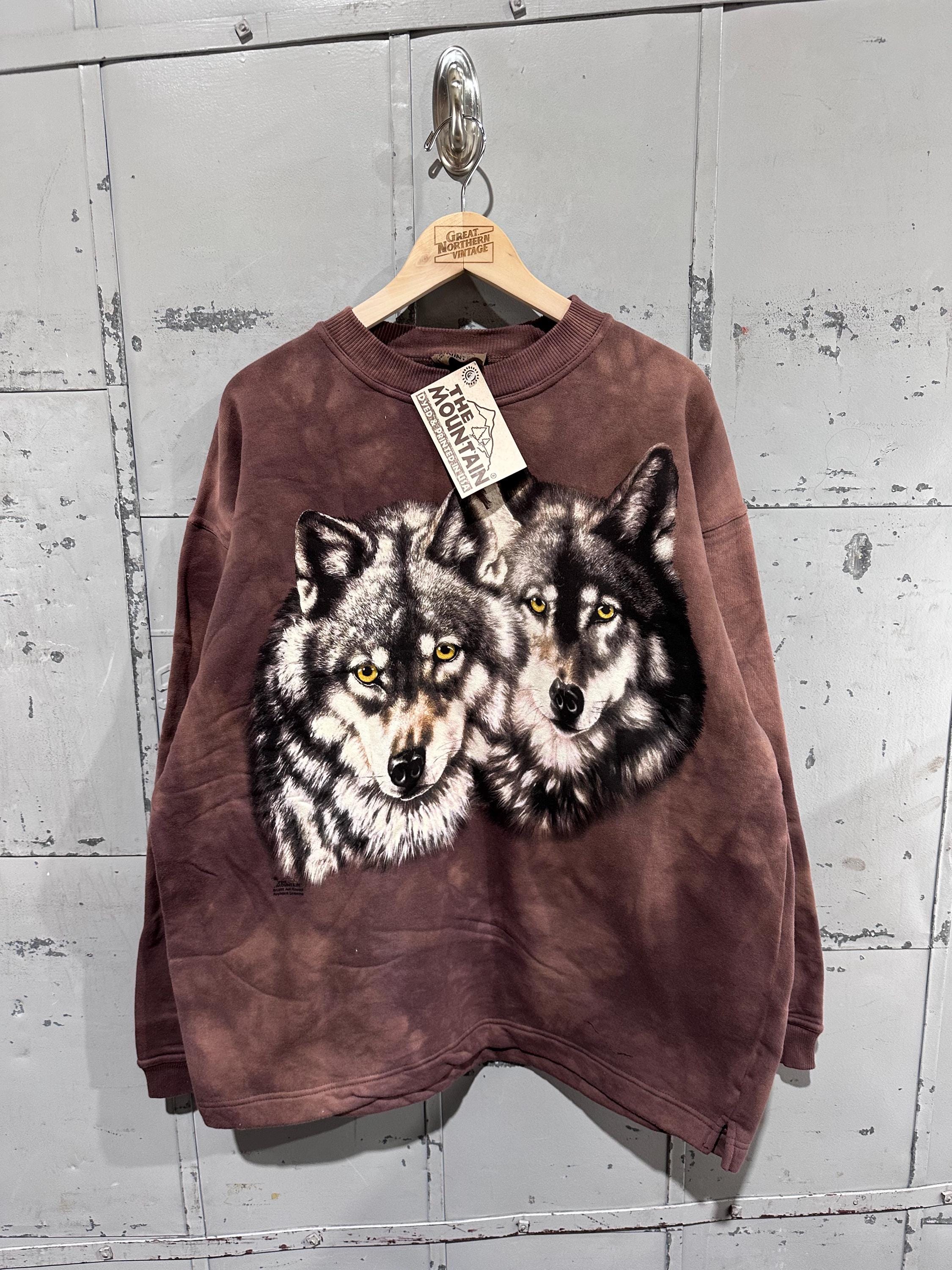 Vintage 90s the Mountain New With Tags Tie Dye Wolf Nature Earth