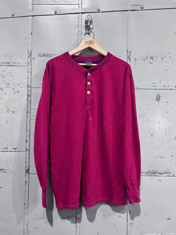 Size Xlarge Vintage 90s Duofold Button up Thermal Shirt Cotton Men's Maroon  Henley - Etsy