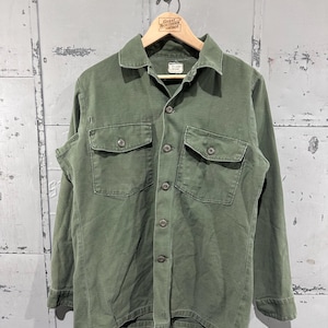 True Vintage 60&#39;s OG-107  l Fatigue Button Up Shirt- Vietnam War(Army Green)
