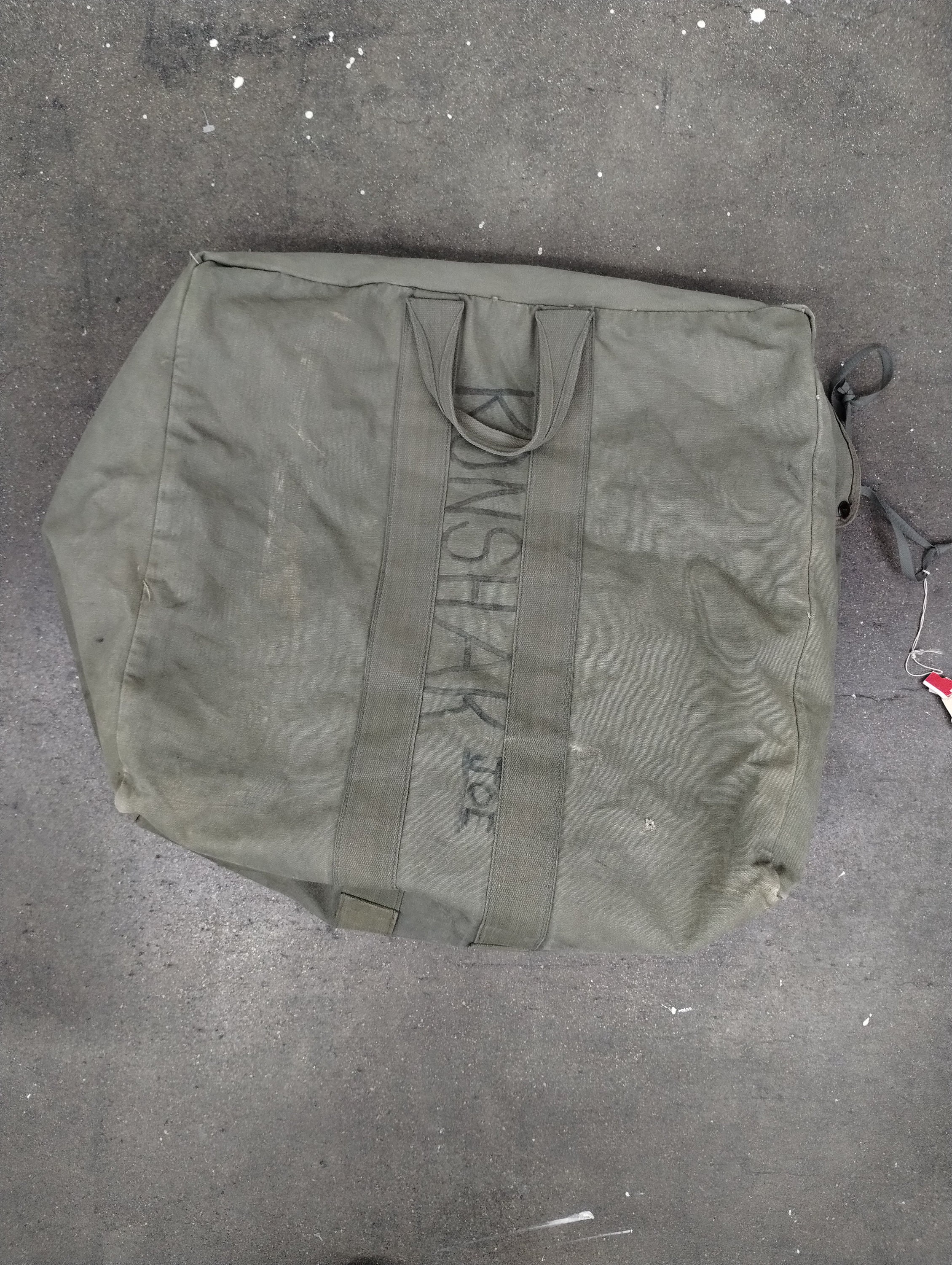 80s US Army Kit Duffle Aviators Duffle Bag Cotton Canvas OG