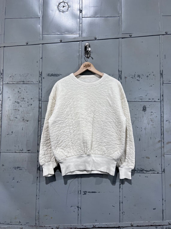 Quilted crewneck sweatshirt deals