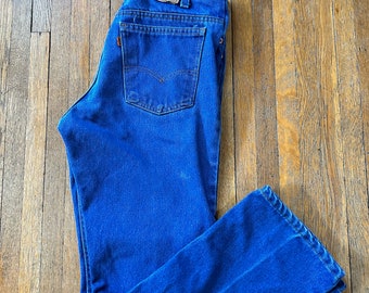 31x29 80s Levi's 508 Orange Tabs Dark Wash Jeans Straight Fit 20508