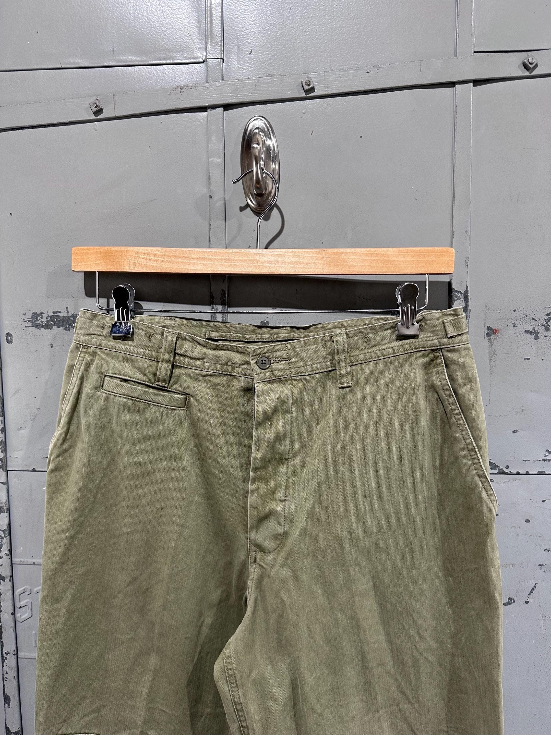 Vintage 90s Gap Button Fly Workwear Style Earth Tone Olive Green