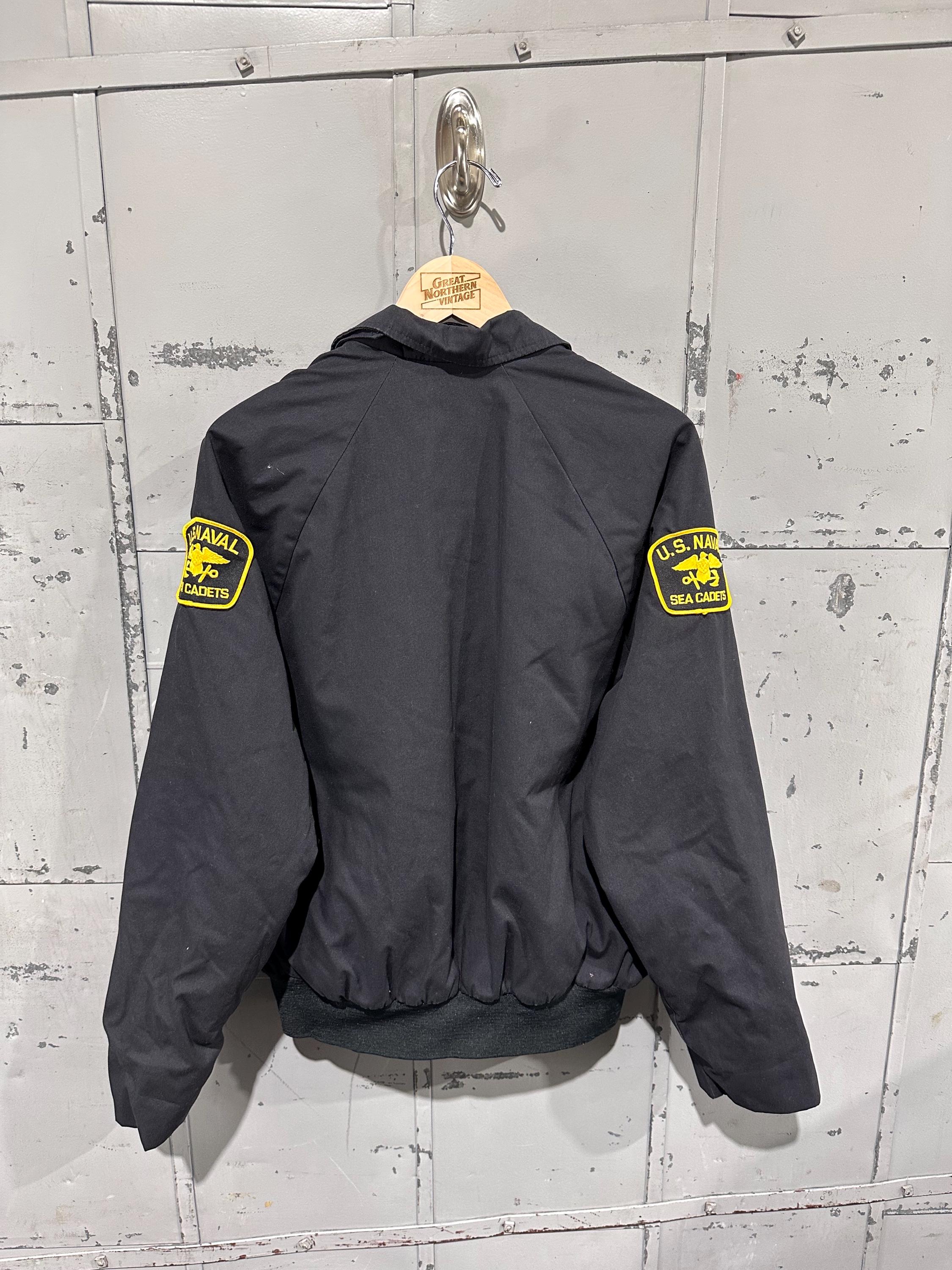 ジャケット・アウター 80s OKIEF MARINA TypewriterCotton Bomber Vintage 80s Navy Cotton Blend Military Issue Uniform Deck Tanker