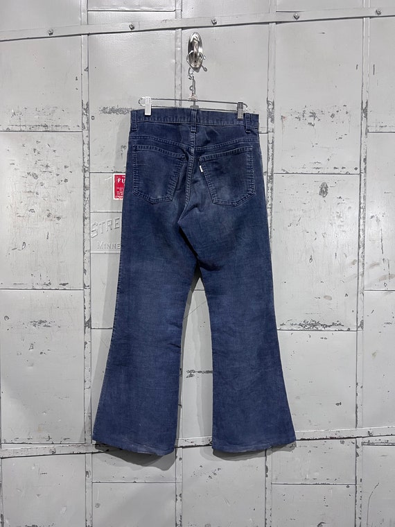 Size 28x27 70s 80s  Levi’s 519 corduroy blue Deni… - image 6