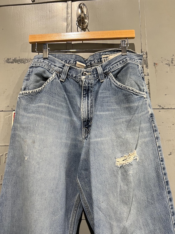 90s Gap Worker Jeans Distressed Baggy Light Wash Denim Jeans