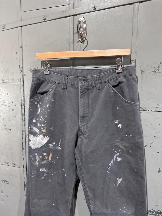 パンツ 90s Made in USA GAP Denim Painter Pants Vintage Gap Workwear Gray Utility Painter Paint Splattered Cotton