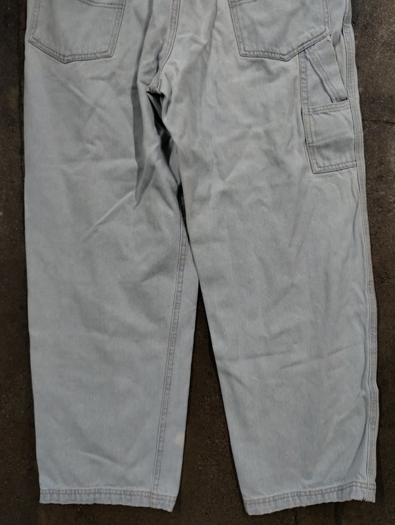 34x26 90's Union Bay Lightwash Denim Overalls 199… - image 4