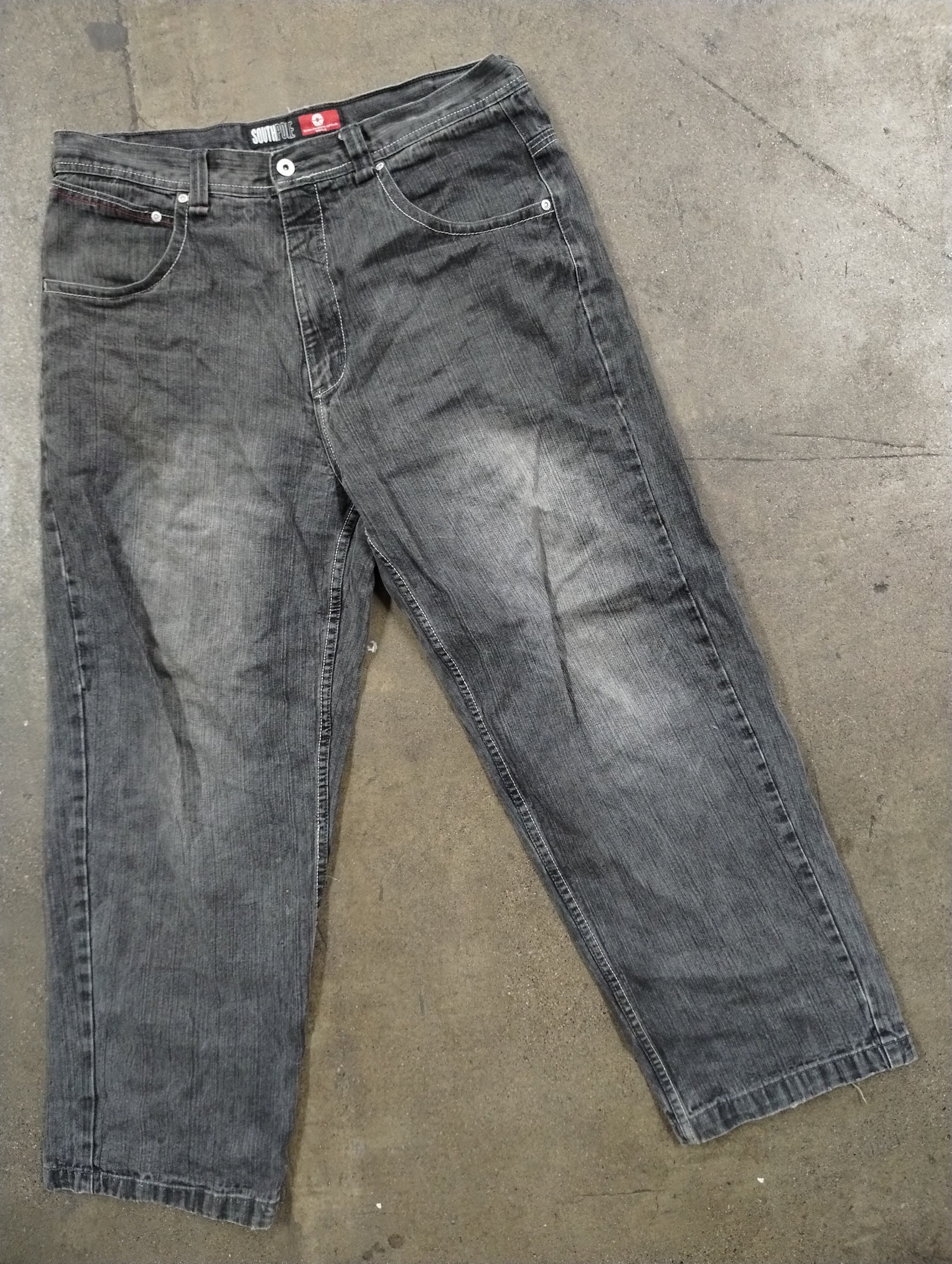 00s South Pole Baggy Black Denim Jeans - 29x29