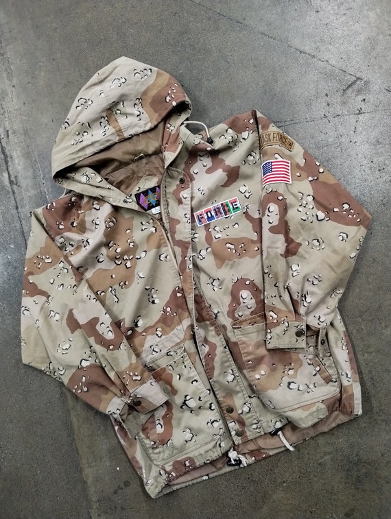 L 90’s Jekel Sports Desert Camo Army STyle Jacket… - image 1