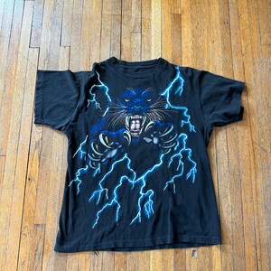 90's American Thunder Panther Tshirt Black Lightning All 90's American Thunder Panther Tshirt Black Lightning All