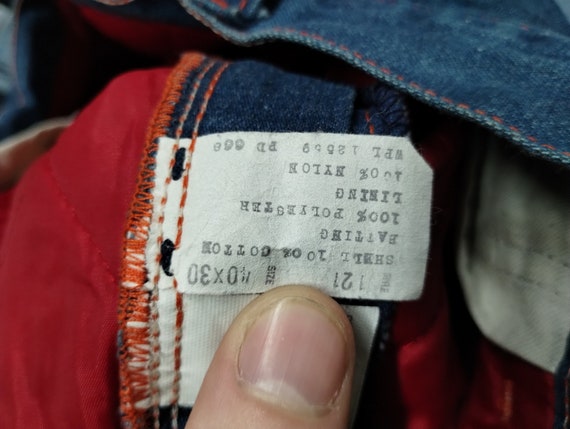 36x29 70s Montgomery Ward Quilted Liner Jeans Pan… - image 4