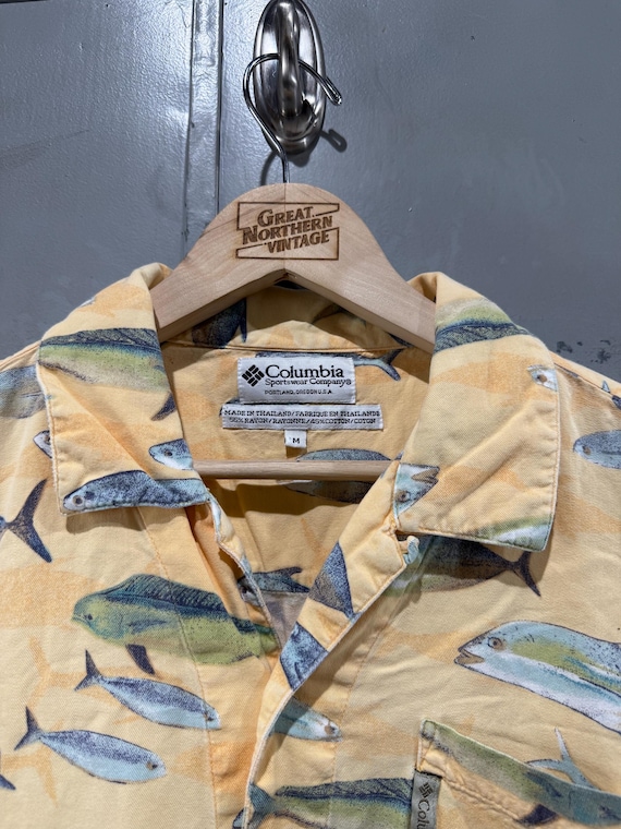 Chemise De Pêche Columbia Manches Courtes – Homme, Taille L, Imprimé Bleu