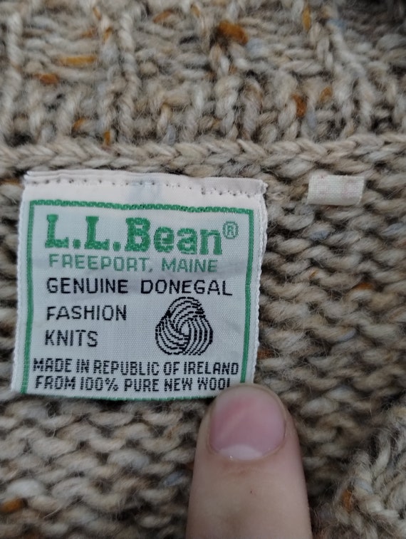 XS 90s LL Bean Irish Cable Knit Sweater Fisherman… - image 4