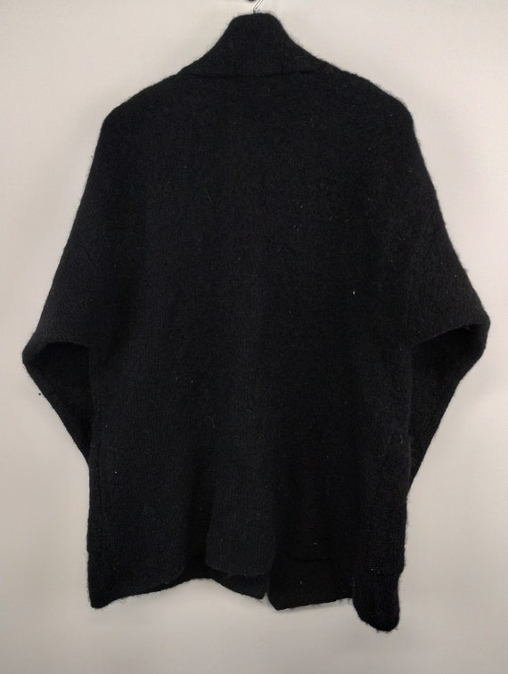 Medium 90s P.G.E. Mohair Black Knit Cardigan Jack… - image 3