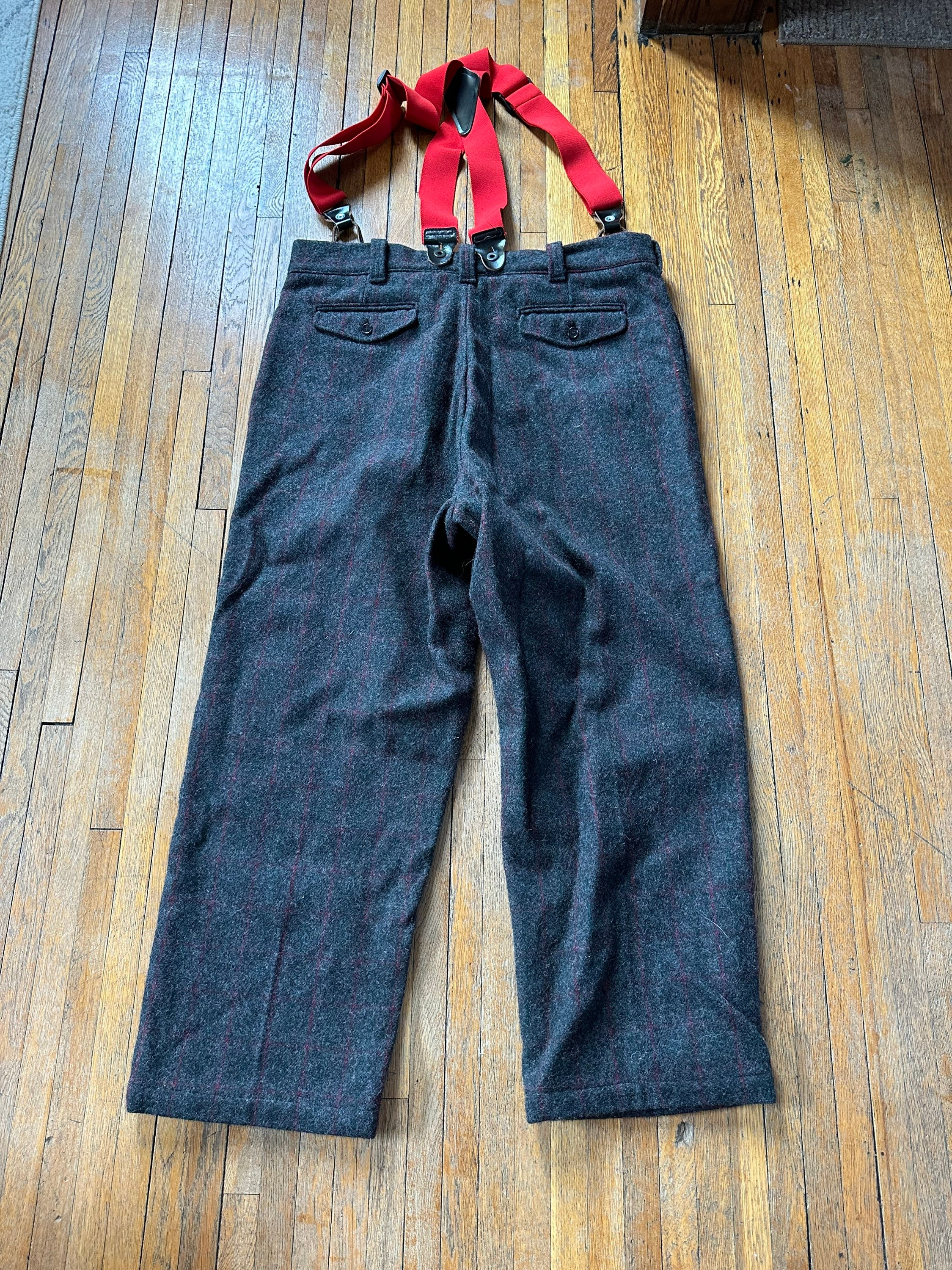 43x30 90s woolrich hunting wool pants plaid warm trousers
