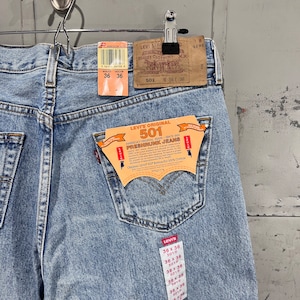 34x35 00s Levi&#39;s 501 xx Jeans DEADSTOCK Lightwash Wash Pants Cowboy Western Trendy Streetwear Jeans Denim Classic Red Tab