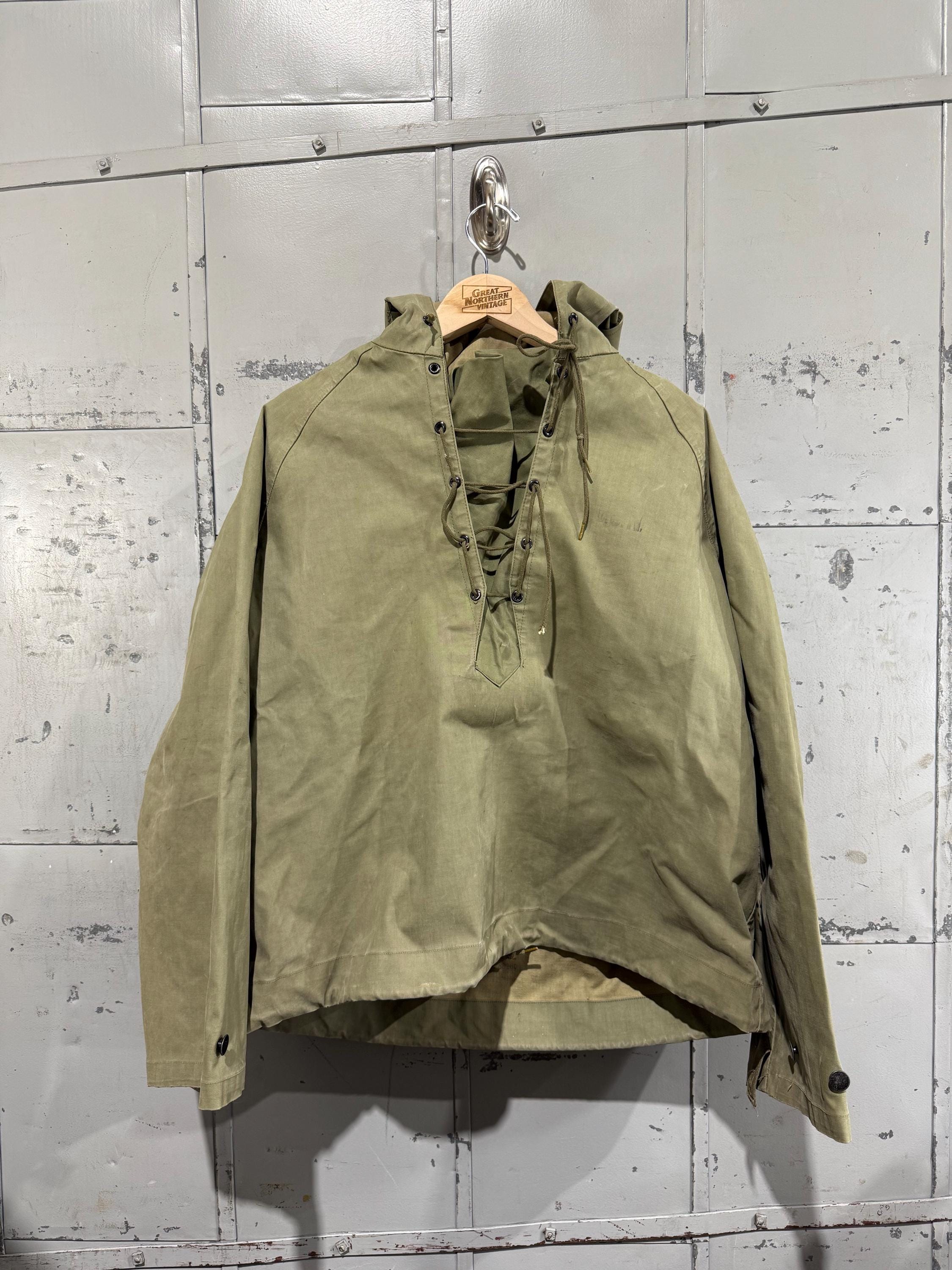 Vintage 40's WW2 USN Navy Water Foul Deck Jacket Smock Parka Vintage 40's WW2 USN Navy Water Foul Deck Jacket Smock Parka