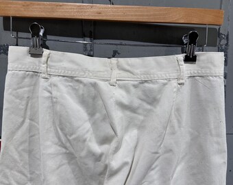 True Vintage 50s US Navy White Cotton Sailor's Bell Bottom Baggy