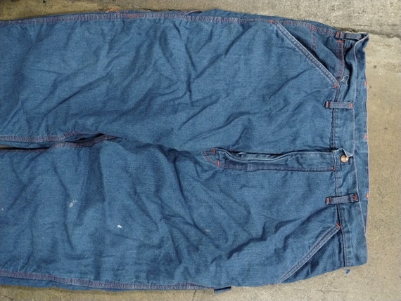36x29 70s Montgomery Ward Quilted Liner Jeans Pan… - image 5