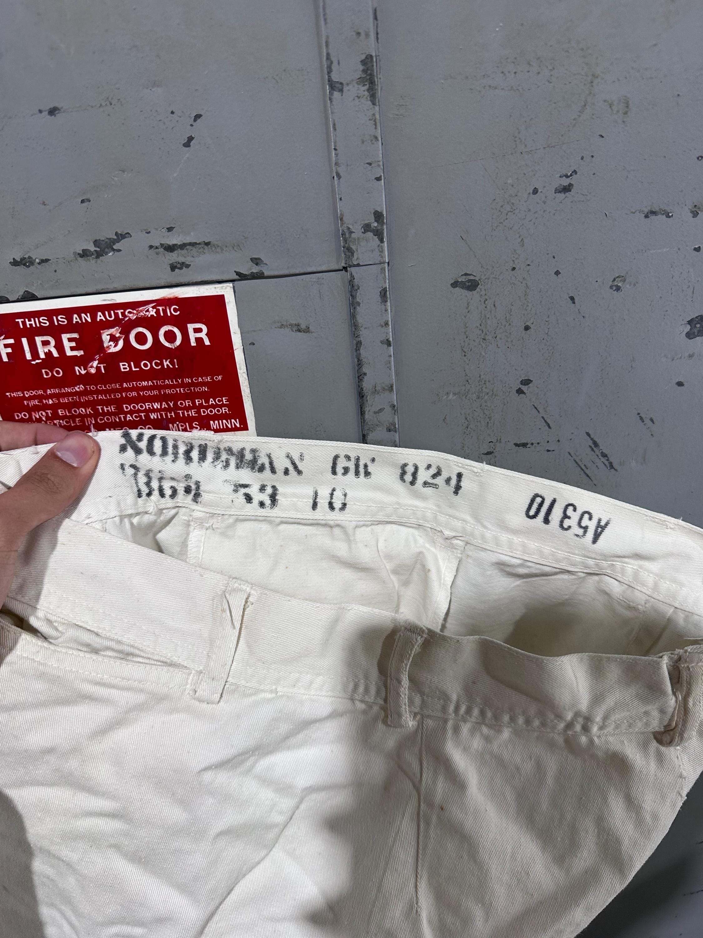 True Vintage 50s US Navy White Cotton Sailor's Bell Bottom Baggy
