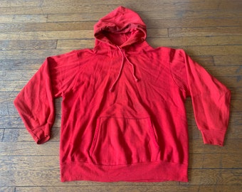 70s Red Hooded Sweatshirt