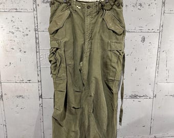 True Vintage U.S. Military Americana M51 Field Fatigue OG 107 Vietnam War Baggy Cargo Pants Reg-Large