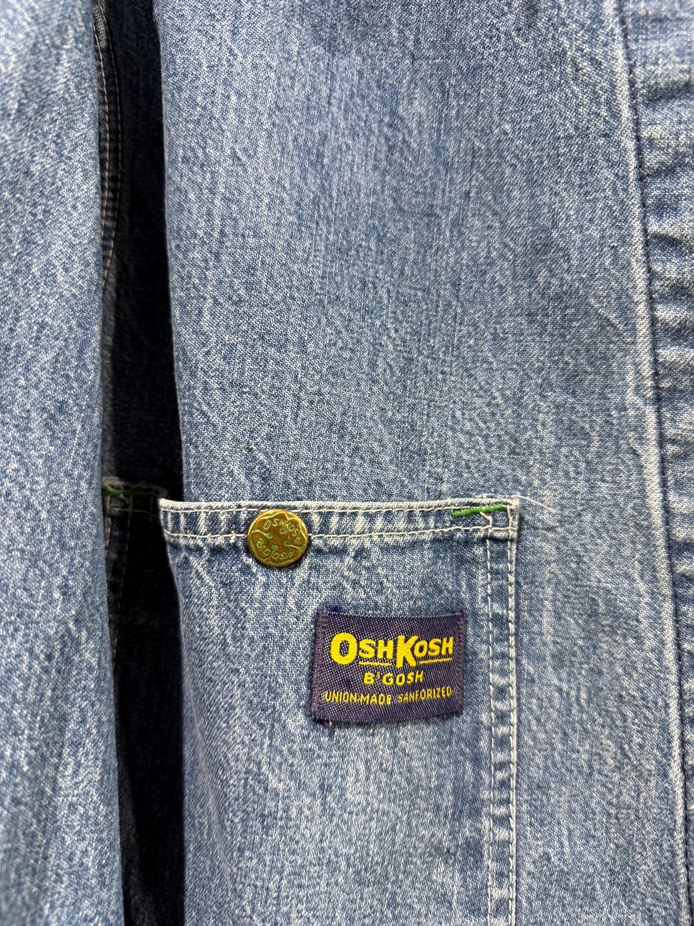 Vintage 1970s Denim Chore Jacket Workwear Oshkosh B'gosh Brand