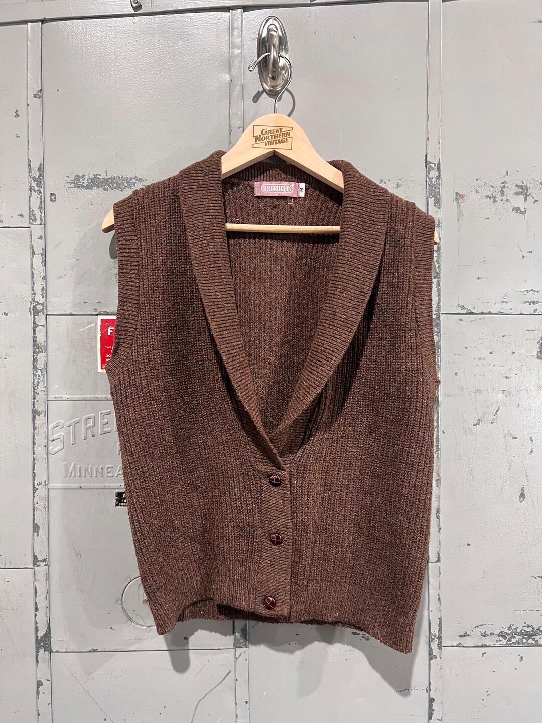 shawl collar sweater vest