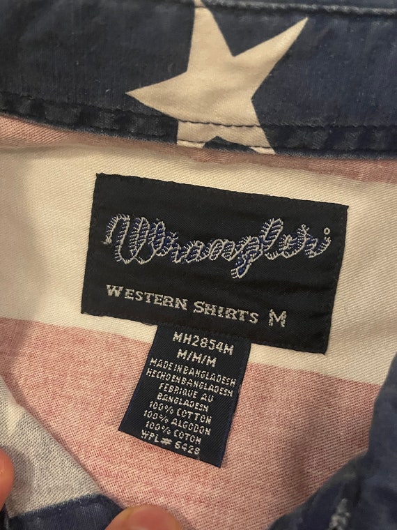 Size Medium Vintage 90s Wrangler Western Shortsle… - image 3