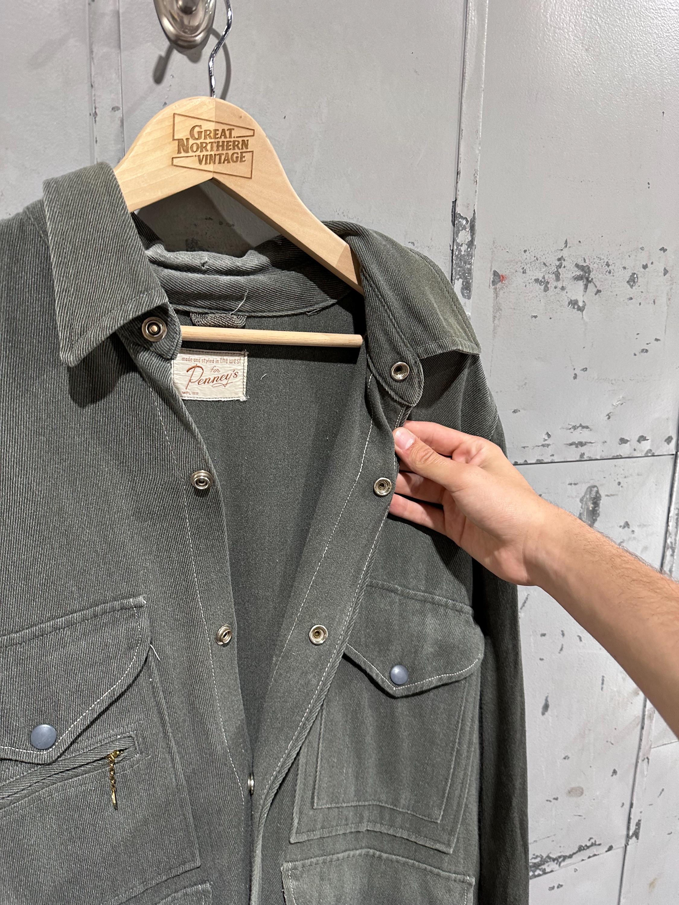 Penney's ペニーズ ウィップコードジャケット 40s 50s True Vintage 50s Pennys Brand Whipcord Ranger Utility Rustic